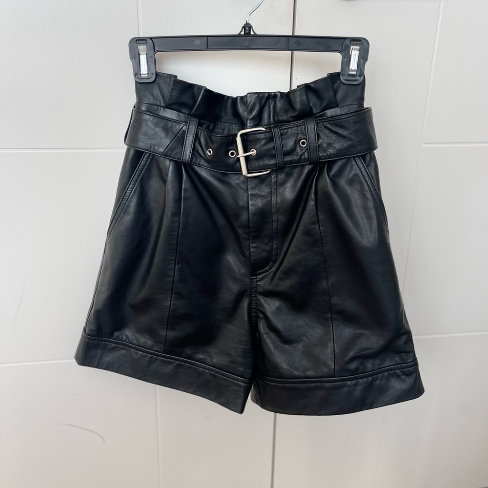 Walter Baker Leather Shorts